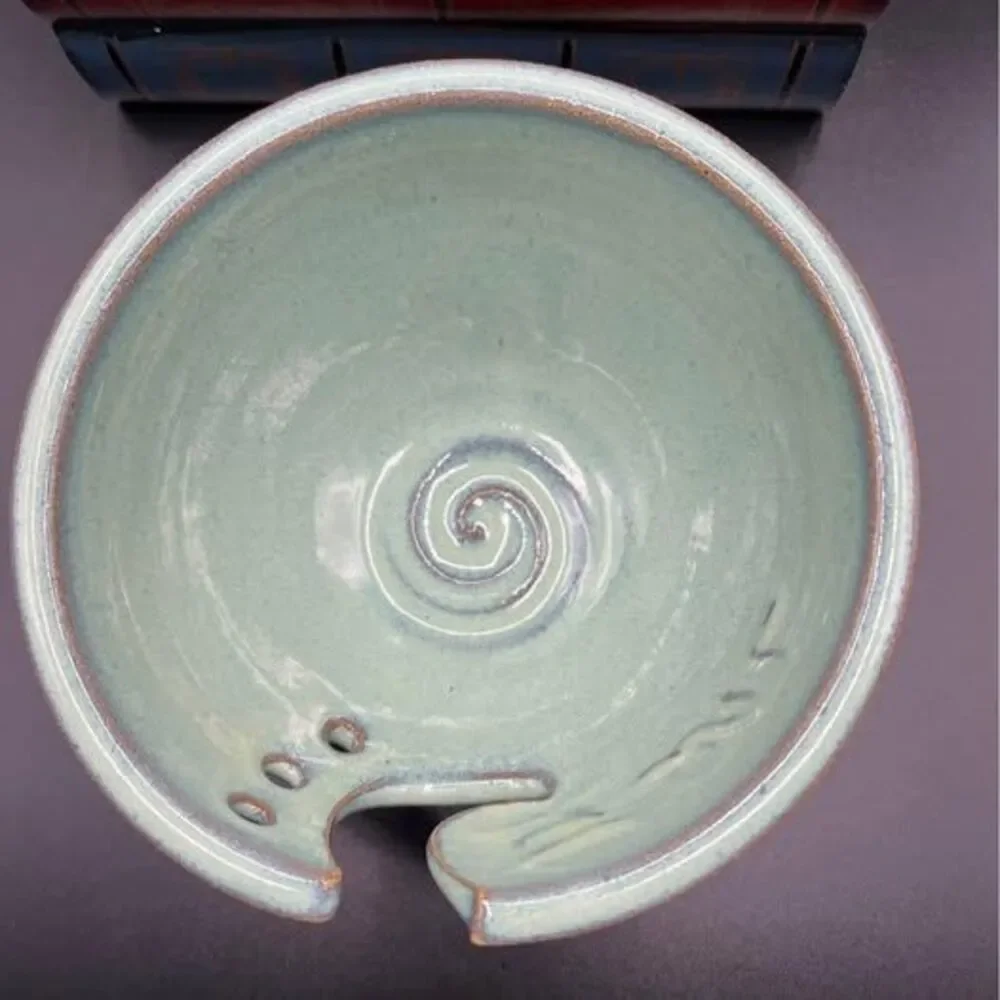 Pottery Yarn Bowl for Knitting, Crochet Ball Holder Glazed